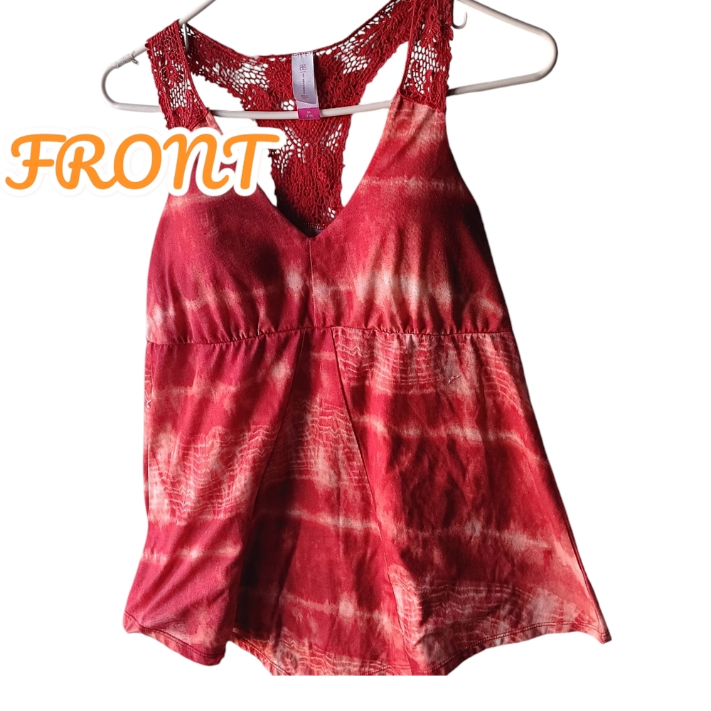 Bono sleeveless v neck razorback top size medium